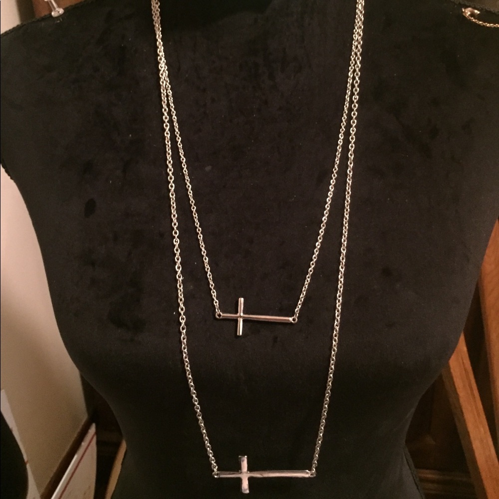 Double layer crosses silver